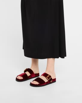 Velvet Dual-Band Flat Sandals