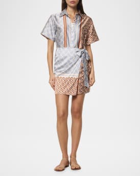 Kezia Wrap Mini Shirtdress