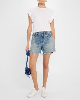 Ludlow Distressed Denim Shorts
