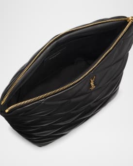 Sade Large YSL Cosmetic Pouch Bag in Quilted Leather 
