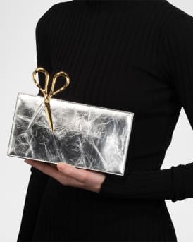 The Petit Scissor Leather Clutch Bag