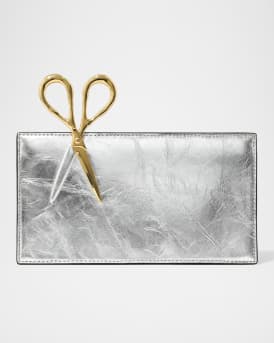The Petit Scissor Leather Clutch Bag