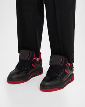 Men's Astroskate Mesh and Leather Fashion Sneakers