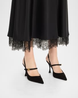 DG Suede Mary Jane Slingback Pumps