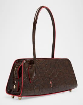 Eloise Top-Handle Bag in Croc-Embossed Leather