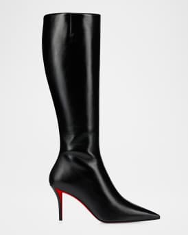 Miss Z Botta Leather Knee-High Red Sole Boots
