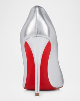 Miss Z Metallic Leather Red Sole Pumps