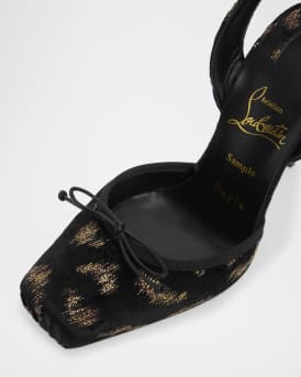 100mm Cassia Silk Ankle-Tie Ballerina Pumps