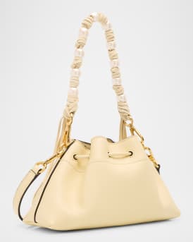 Cinch Small Pearly-Embellished Leather Shoulder Bag