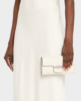 Bing Crystal-Embellished Wallet with Chain