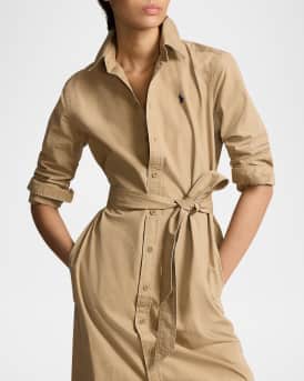 Belted Cotton Midi Shirtdress