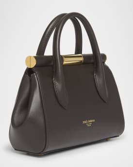 Marlene Small Jeweled Leather Top-Handle Bag