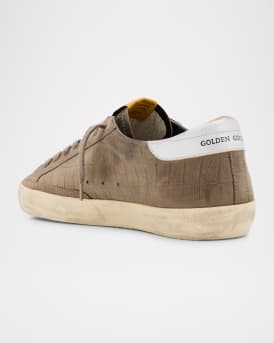 Men's Super-Star Croc-Printed Nubuck Leather Sneakers, Exclusive