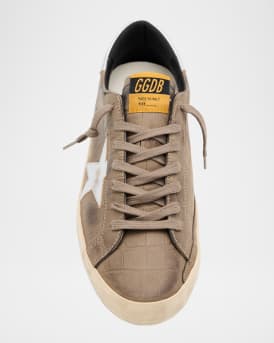 Men's Super-Star Croc-Printed Nubuck Leather Sneakers, Exclusive