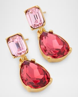 Single Drop Crystal Earrings