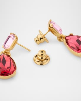 Single Drop Crystal Earrings