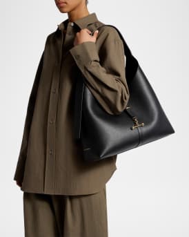 Kite Toggle Fine Grain Leather Hobo Bag