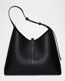 Kite Toggle Fine Grain Leather Hobo Bag