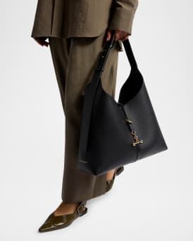 Kite Toggle Fine Grain Leather Hobo Bag