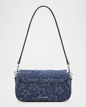 Puffy Daisy Shoulder Bag in Denim