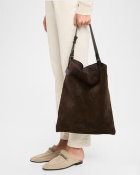 Essence Large Suede Hobo Bag
