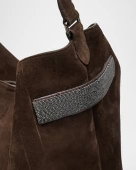 Essence Large Suede Hobo Bag