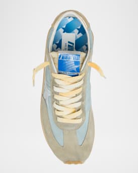 Men's Nylon and Suede Running Marathon Sneakers