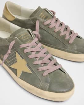 Men's Super Star Suede and Metallic Leather Sneakers