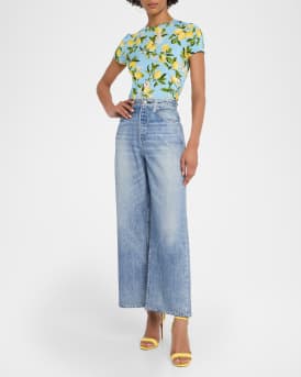 Miramar Andi Cotton-Terry Wide-Leg Jeans