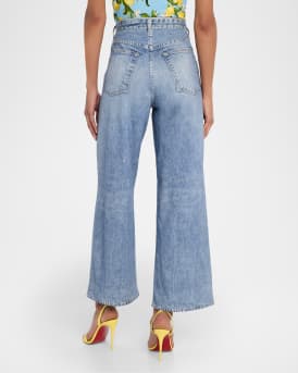 Miramar Andi Cotton-Terry Wide-Leg Jeans