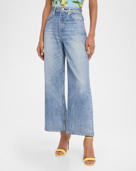 Miramar Andi Cotton-Terry Wide-Leg Jeans