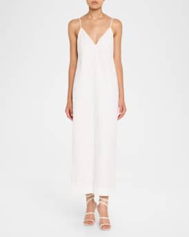 Cleo Satin Crystal Snake-Wrap Sandals