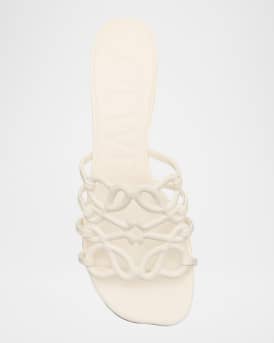 Petal Anagram Leather Caged Mule Sandals