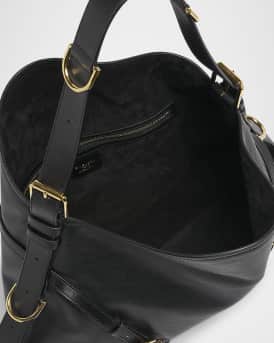 Voyou Medium Shoulder Bag in Shiny Leather