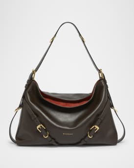 Voyou Medium Shoulder Bag in Shiny Leather