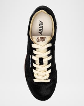 Windspin Pony Hair Retro Trainer Sneakers