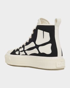 Men's Skel Court Canvas and Leather High-Top Sneakers