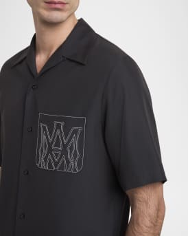 Men's MA Outline Pocket Bowling Shirt