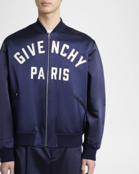 Men's Satin Logo Bomber Jacket