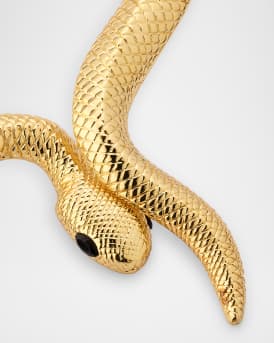Golden Snake Hinge Collar Necklace