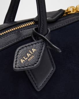 Le Teckel Small Shoulder Bag in Suede and Leather
