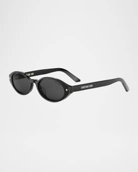 DiorPacific R1I Logo-Print Oval Sunglasses