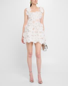 Rosalie Sequin-Embellished Applique Mini Dress
