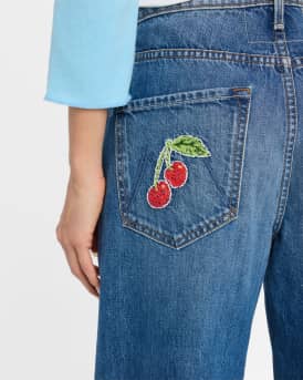 The Dodger Ankle Jeans with Embroidered Pockets