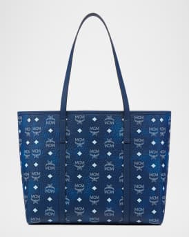 Toni Medium Visetos Shopper Tote Bag