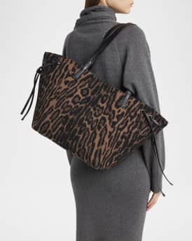 Large Tote Bag in Ocelot Jacquard