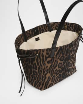 Large Tote Bag in Ocelot Jacquard