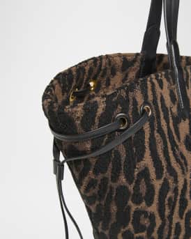 Large Tote Bag in Ocelot Jacquard