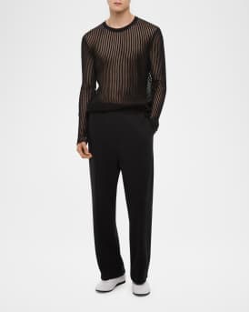 Men's Sheer Vertical Ribbed Top