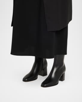 Linne Smooth Leather Ankle Booties